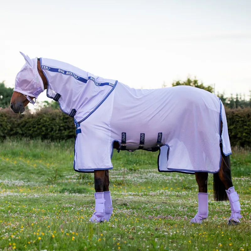 Amigo Bug Buster Fly Rug - Lavender/Atlantic Blue/Ivory