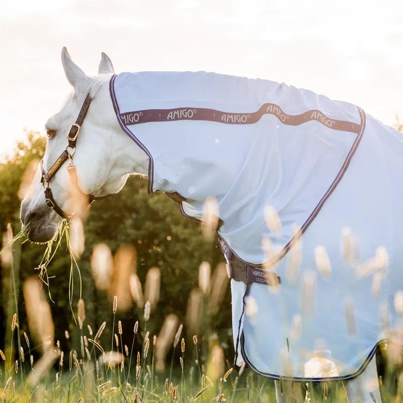 Amigo XL Bug Rug Disc Closure Fly Rug - Azure Blue/Atlantic Blue-1