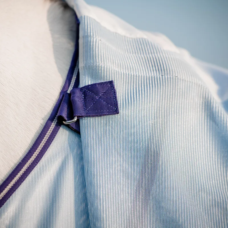 Amigo XL Bug Rug Disc Closure Fly Rug - Azure Blue/Atlantic Blue-4