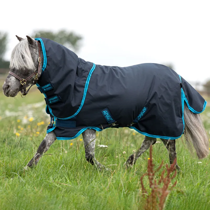 Amigo Petite Hero 6 Ripstop Plus 200g Pony Turnout Rug - Navy-1