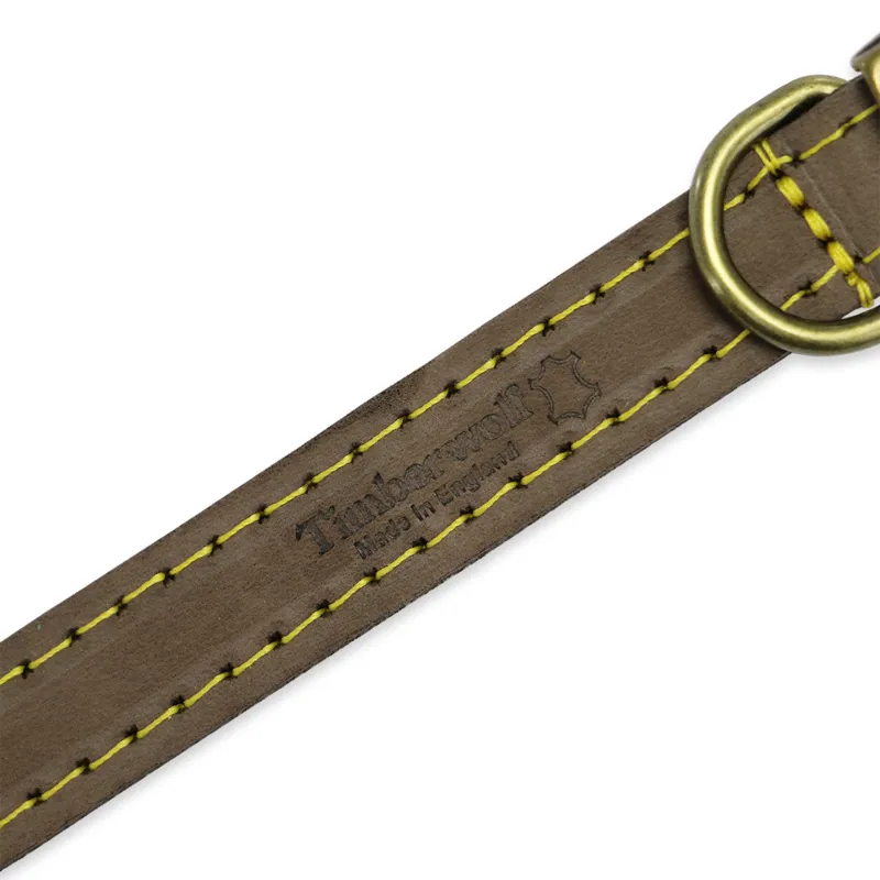 Ancol Timberwolf Leather Dog Collar - Sable-4