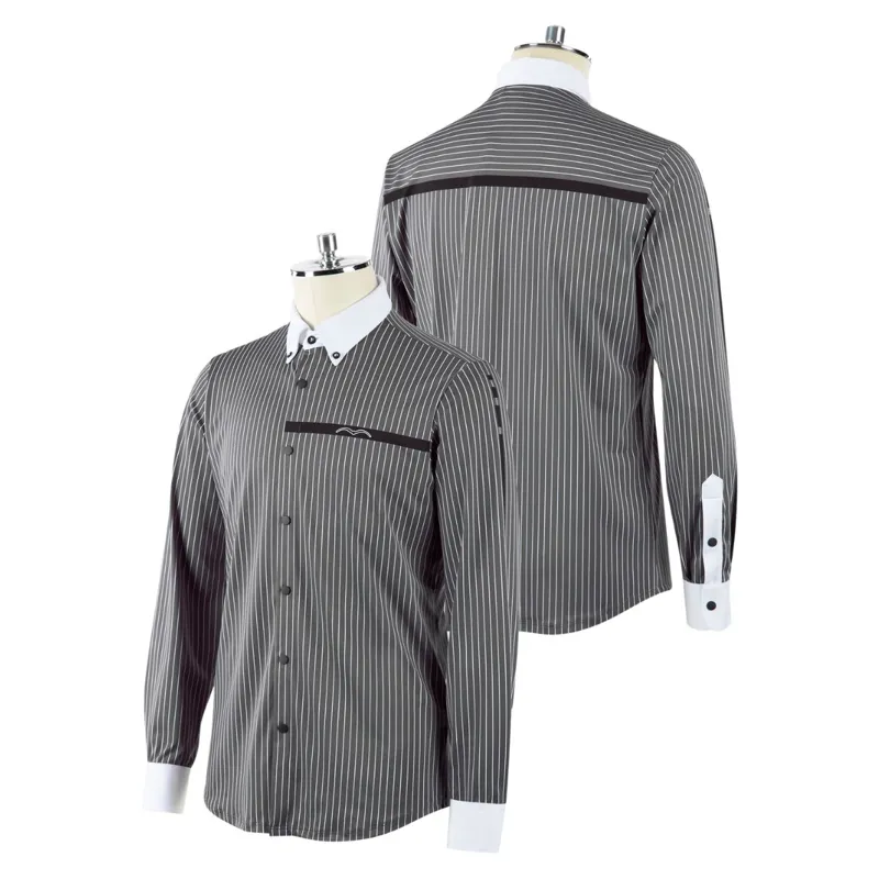 Animo Oleandro Mens Long Sleeve Competition Shirt - Chinchilla Grey