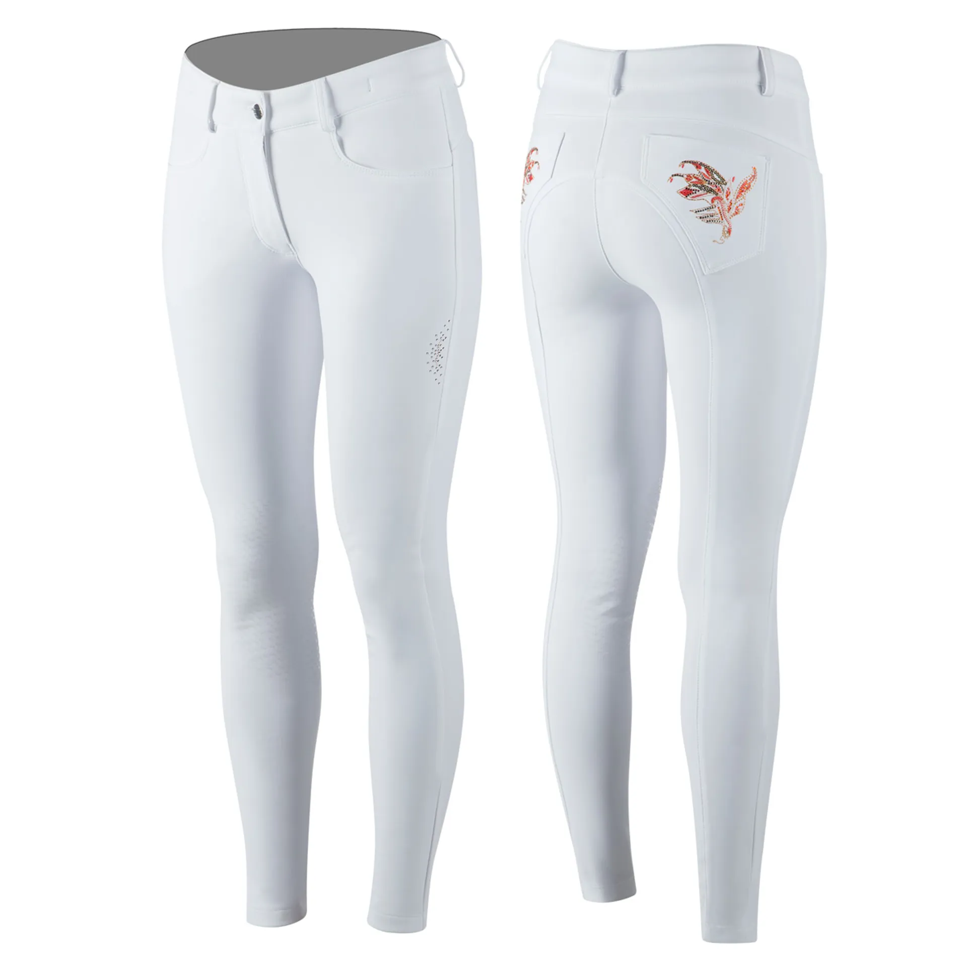 Animo Nailend Knee Grip Ladies Competition Breeches Bianco/V01