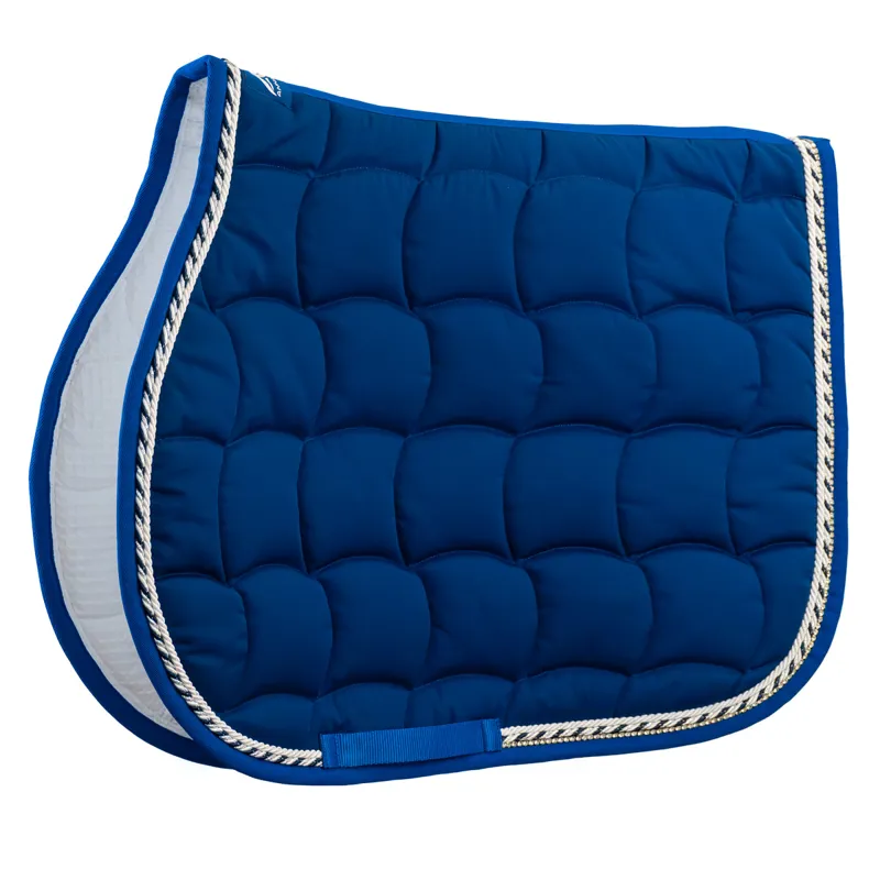 Anna Scarpati Quadro Saddlecloth - Bluette/White/Silver Blue/Crystal