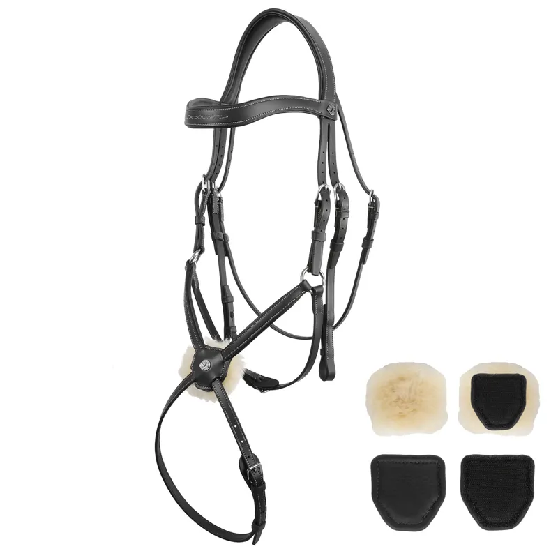 Antares Signature Figure 8 Grackle Bridle - Black