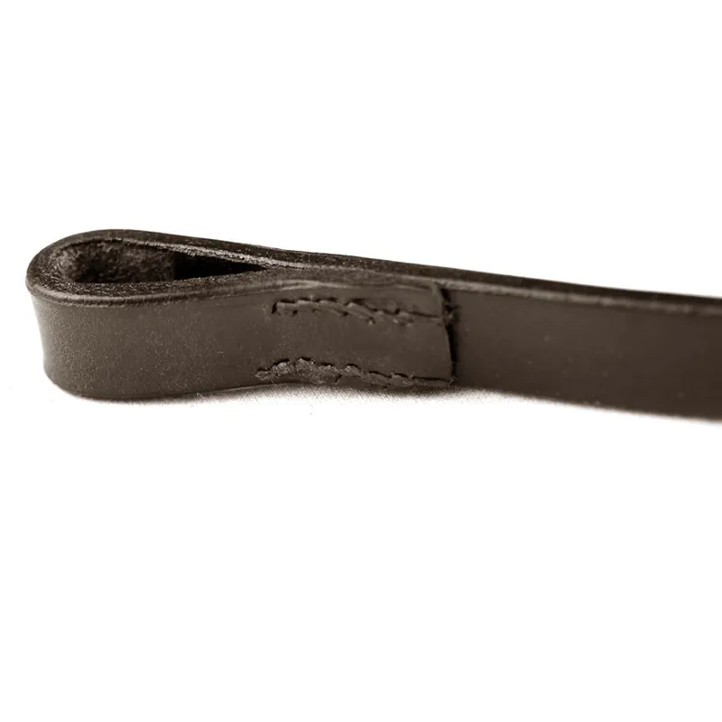 Dever Ascot Plain Flat Browband - Brown-2