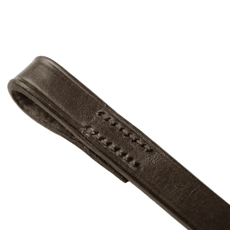 Dever Ascot Plain Flat Browband - Brown-1