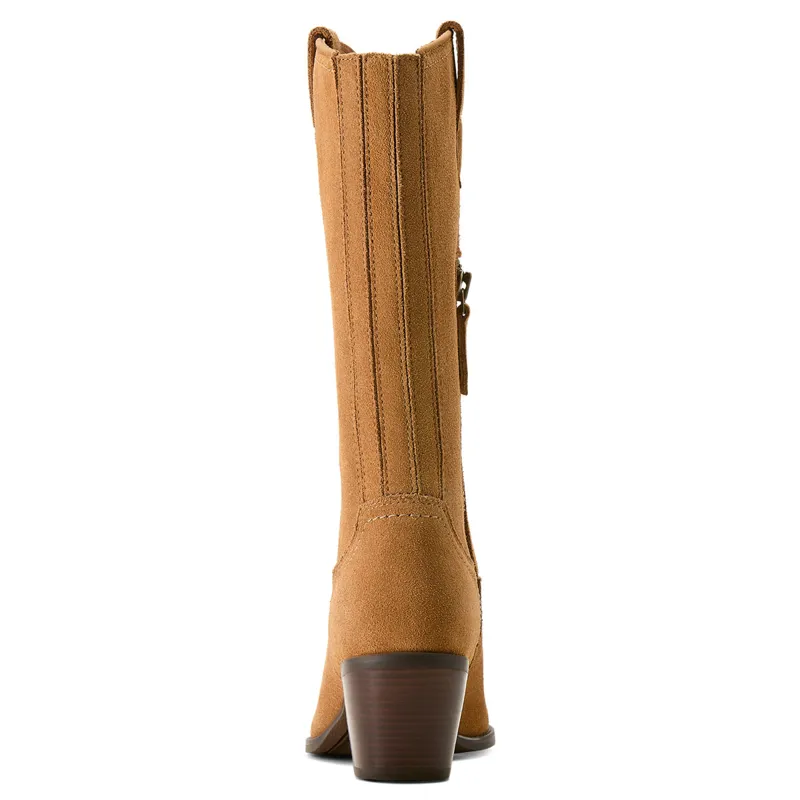 Ariat Womens Addison Western Boots - Carmel Suede-3