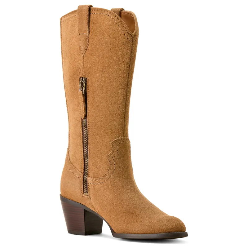 Ariat Womens Addison Western Boots - Carmel Suede-4