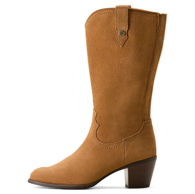 Ariat Womens Addison Western Boots - Carmel Suede-5