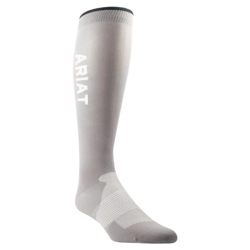 Ariat TEK Essential Performance Tall Socks 2 Pack - Black/Zinc-2