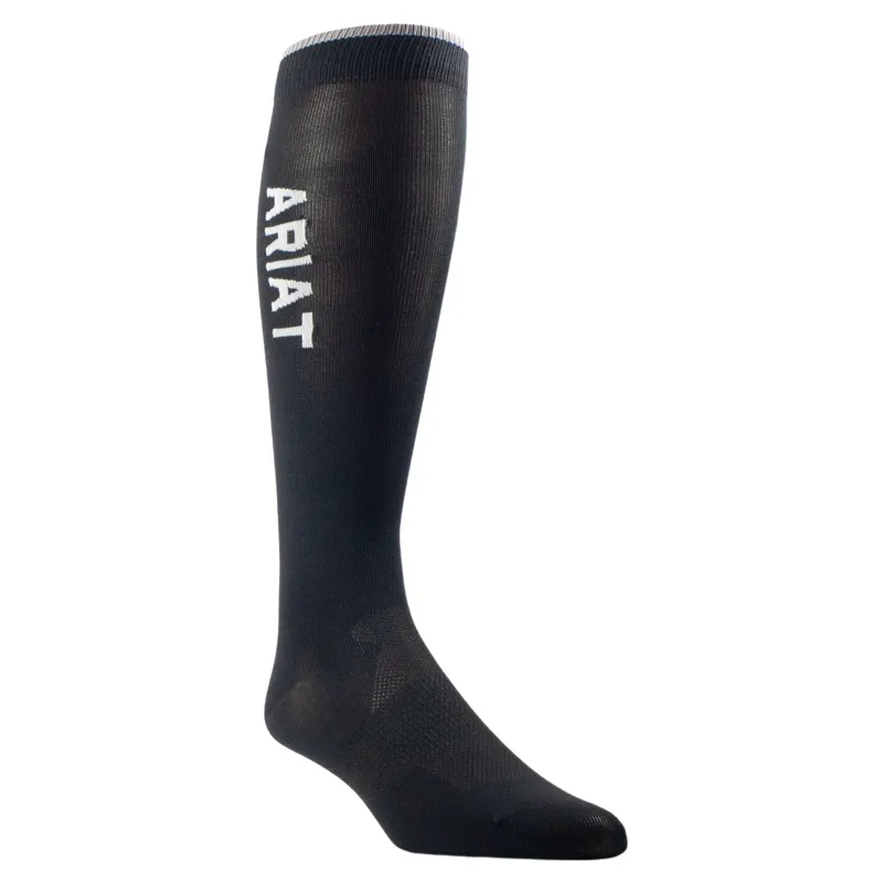 Ariat TEK Essential Performance Tall Socks 2 Pack - Black/Zinc-1