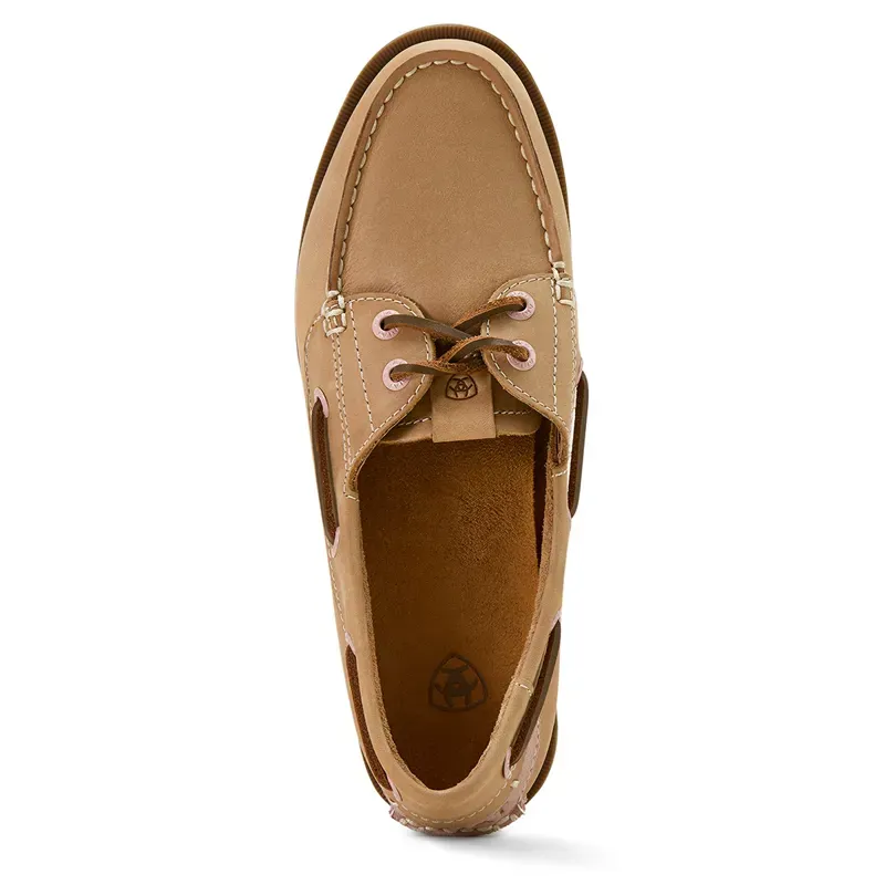 Ariat Antigua Womens Deck Shoe - Natural Tan-5