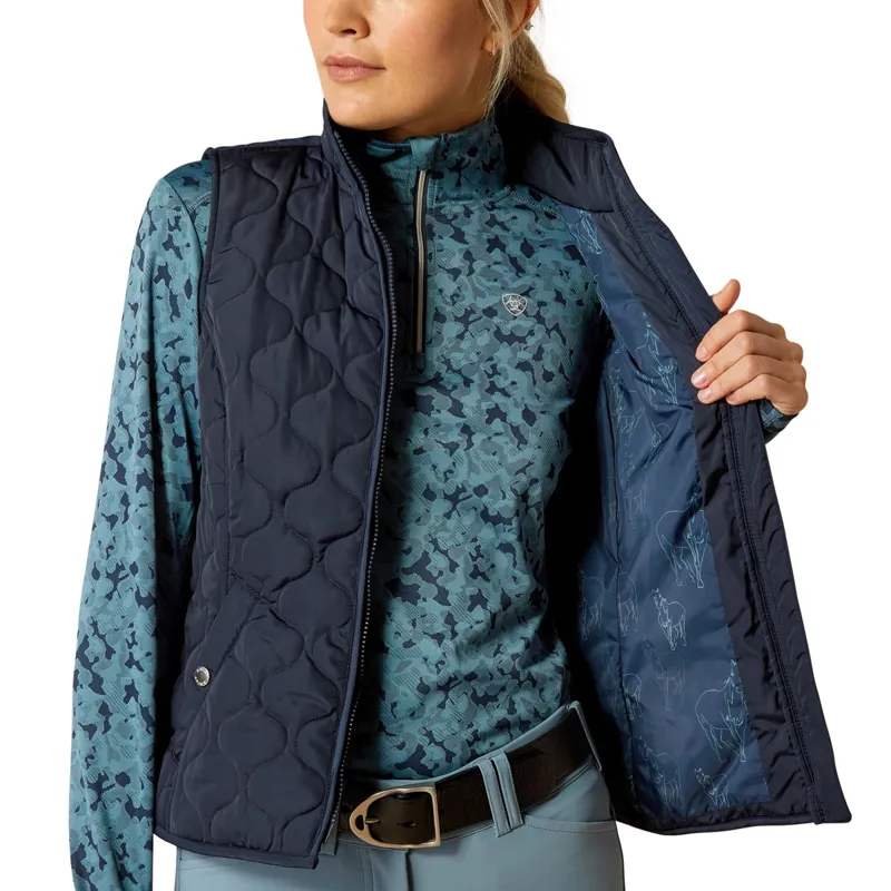 Ariat Ashley 2.0 Ladies Quilted Gilet - Navy Eclipse-2