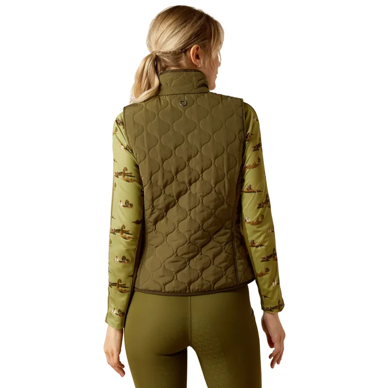 Ariat Ashley 2.0 Ladies Quilted Gilet - Winter Moss-2