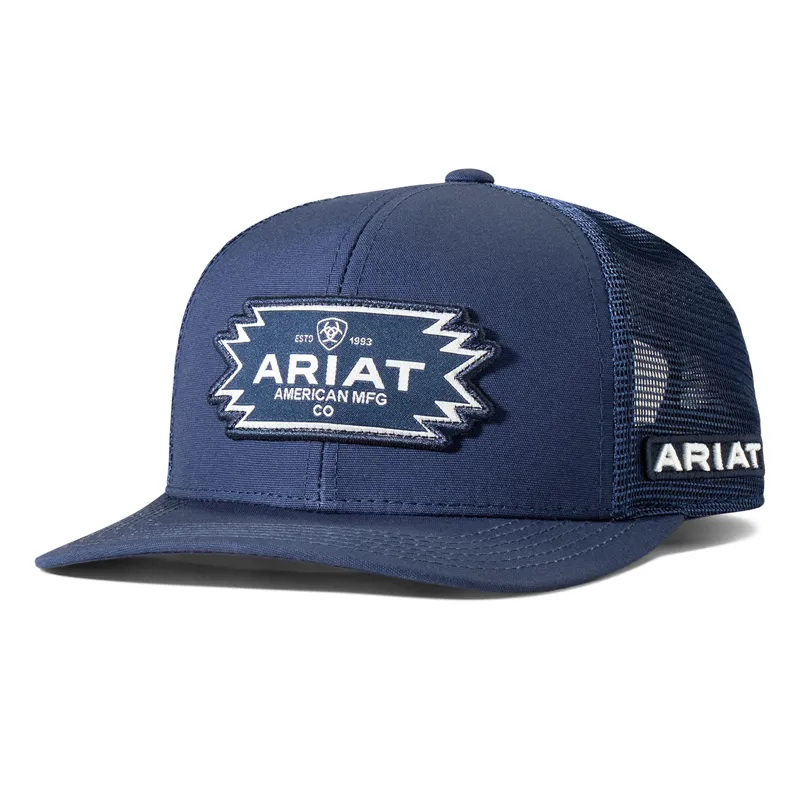 Ariat Aztec Logo Patch Mens Baseball Cap - Blue