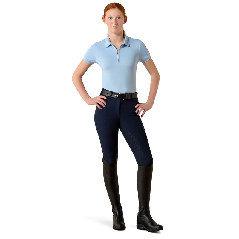 Ariat Bandera 1/4 Zip Junior Polo Shirt - St Tropez-2