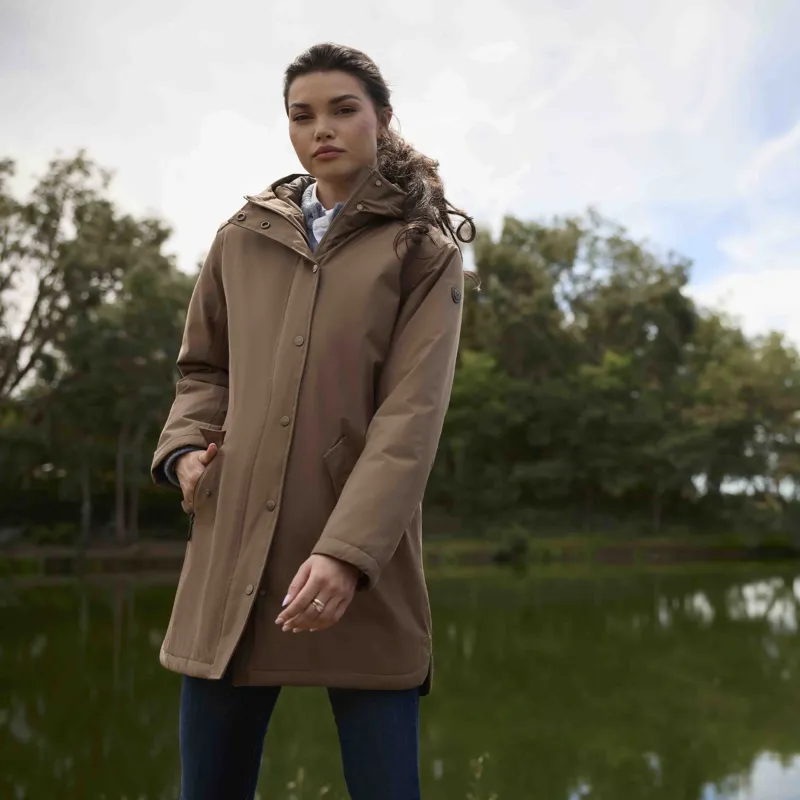 Ariat Barrowmere H20 Womens Insulated Waterproof Parka Jacket - Malt-6