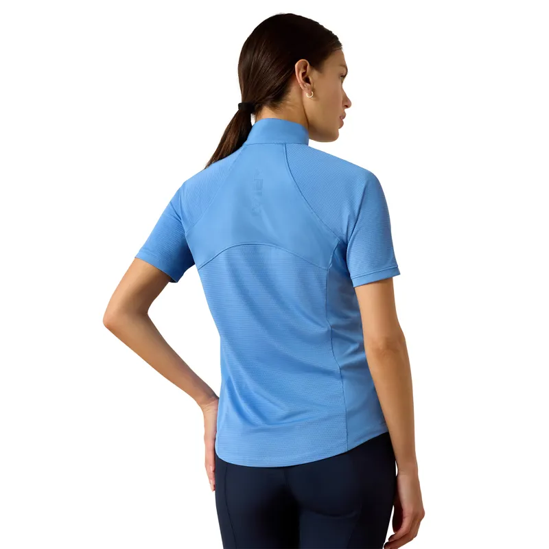 Ariat Soquel Womens Short Sleeve 1/4 Zip Baselayer - Riviera-1