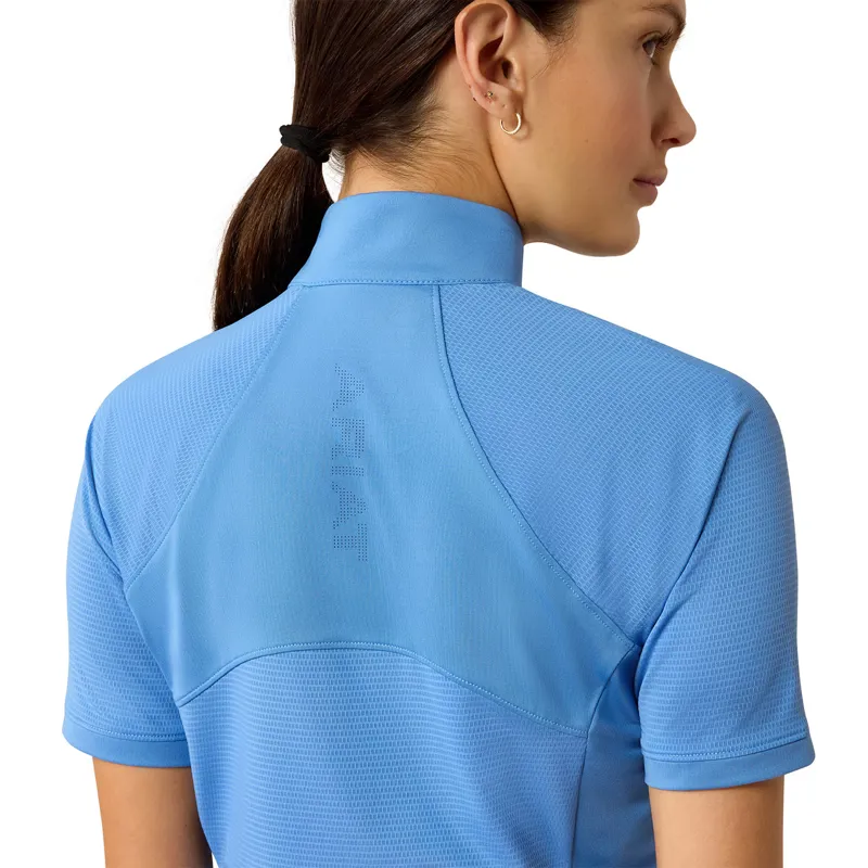 Ariat Soquel Womens Short Sleeve 1/4 Zip Baselayer - Riviera-3