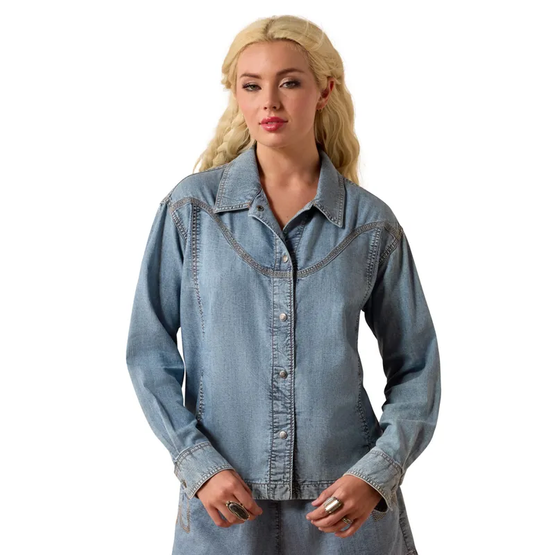 Ariat Bonfire Womens Shirt Jacket - Marine Blue