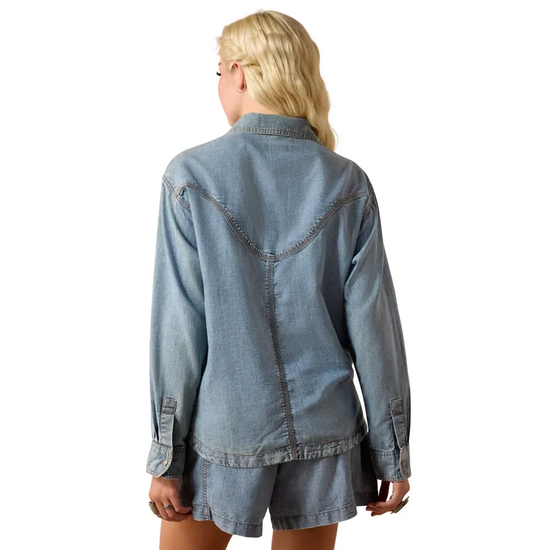 Ariat Bonfire Womens Shirt Jacket - Marine Blue-1