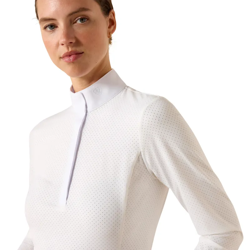 Ariat Womens Breathe Show Shirt - White-2