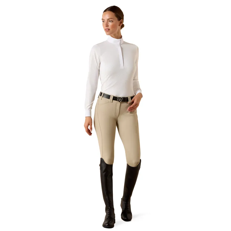 Ariat Womens Breathe Show Shirt - White-3