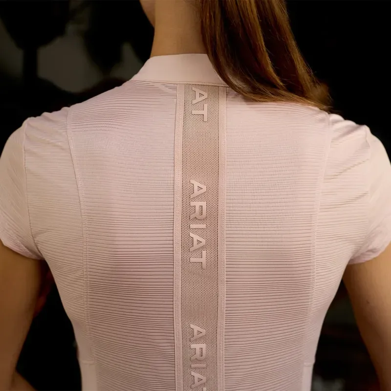 Ariat Breathe 1/2 Zip Womens Short Sleeve Base Layer - Sepia Rose-7