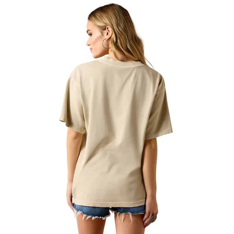 Ariat Bull Rider Womens Arched T-Shirt - French Oak-1