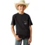 Ariat Junior Boys Western Tee - American Bison/Black