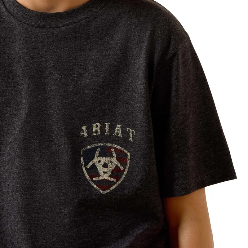 Ariat Junior Boys Western Tee - American Bison/Black-2
