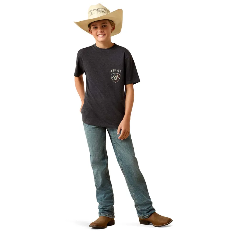 Ariat Junior Boys Western Tee - American Bison/Black-3