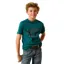 Ariat Junior Boys Western Tee - Cattle Skull Freedom/Mediterranean