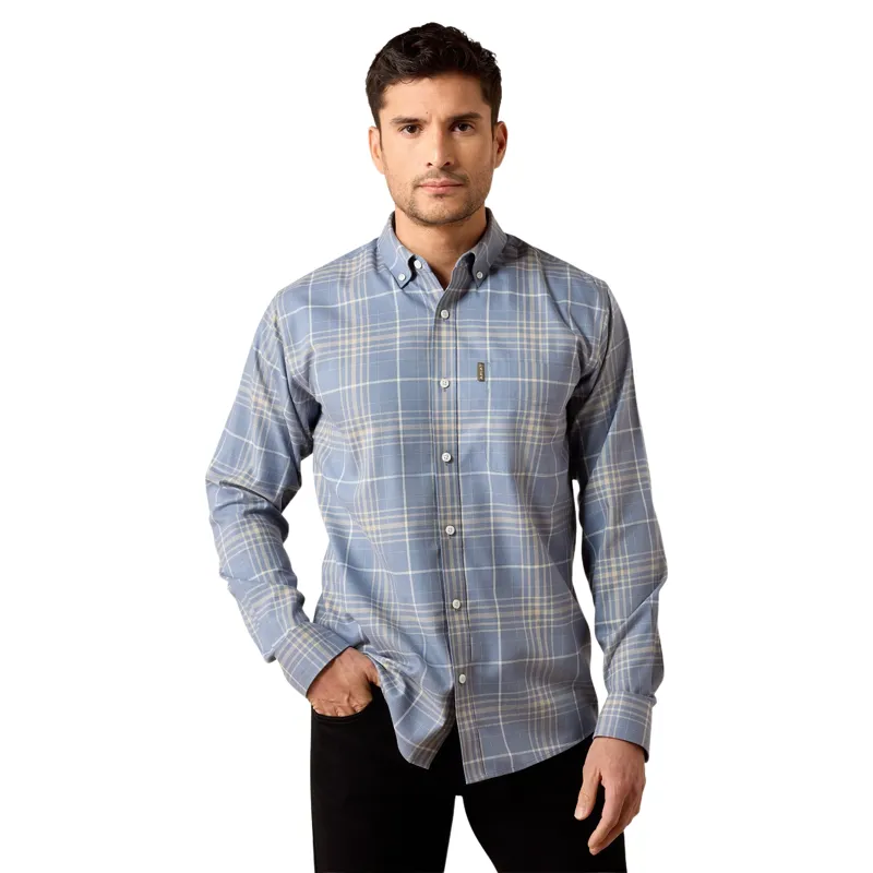 Ariat Clement Mens Shirt - Soft Blue Plaid