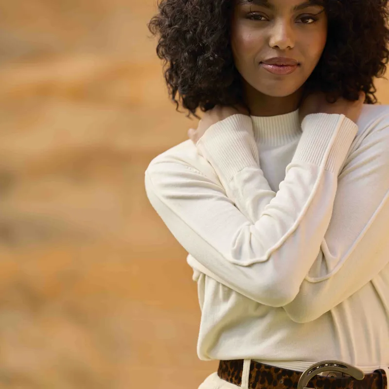 Ariat Coney Womens Sweatshirt - Antique White-7