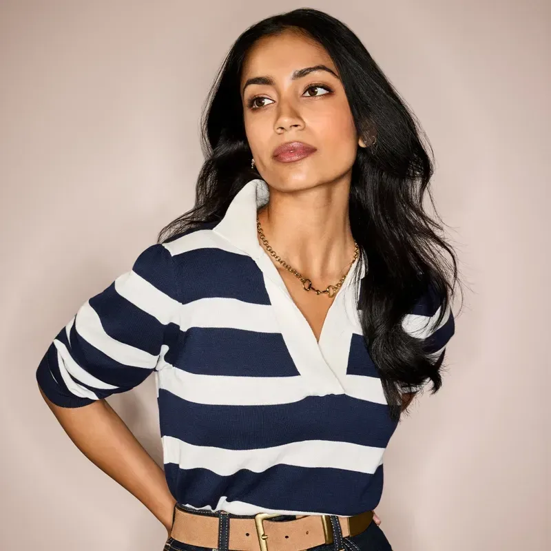 Ariat Country Langsett Womens Sweater - Navy Stripe-4