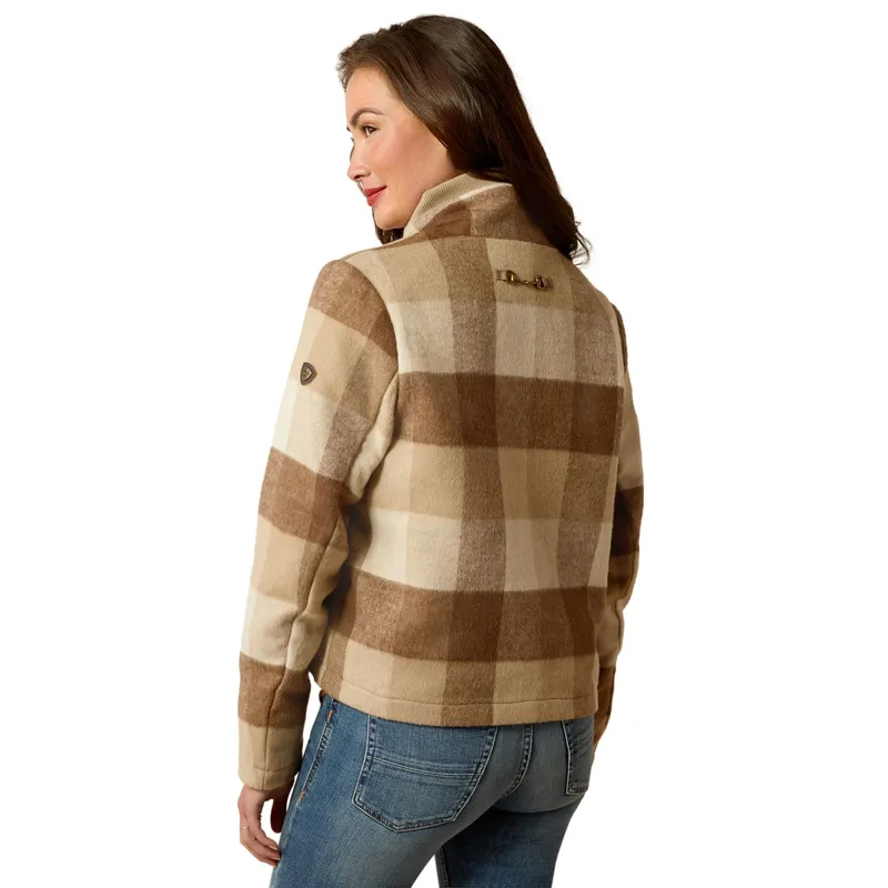 Ariat Country Marland Ladies Jacket - Camel Buffalo Plaid-2