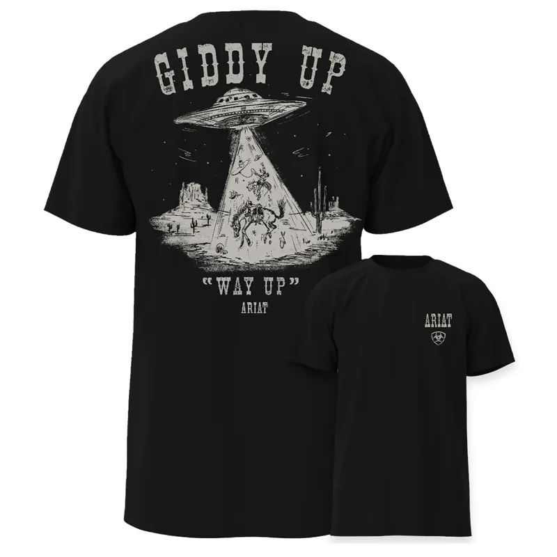 Ariat Cowboy Way-Up Mens Tee - Black-2