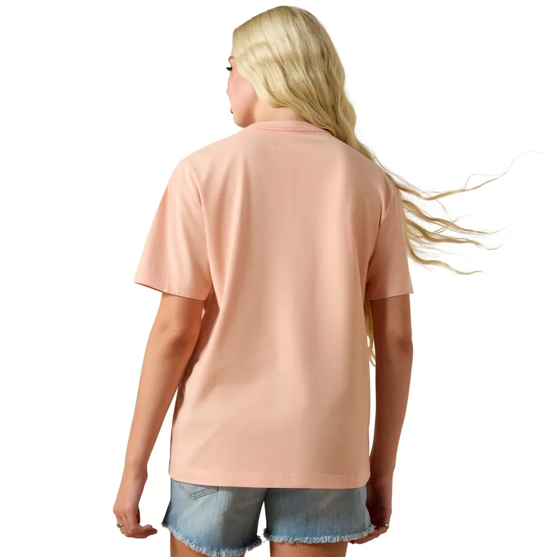 Ariat Cowgirl at Heart Womens T-Shirt - Tropical Peach-1