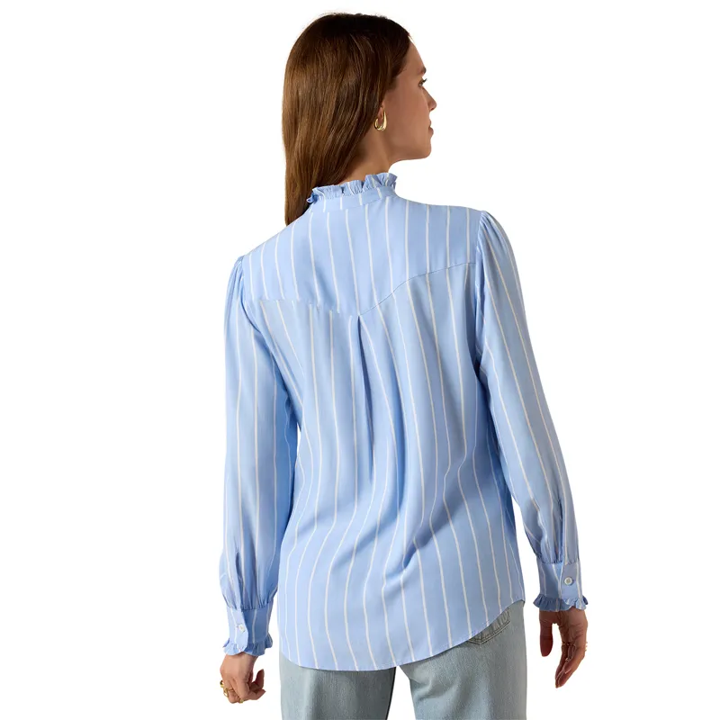 Ariat Country Cricklade Womens Blouse - Pacific Blue/Stripe-1