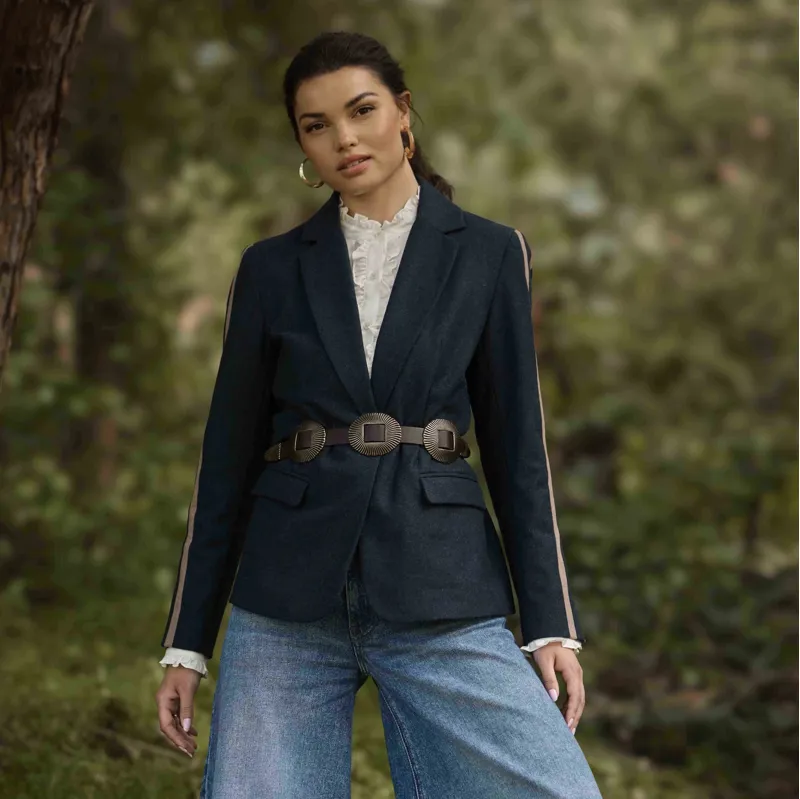 Ariat Dornie Womens Blazer - Navy-1