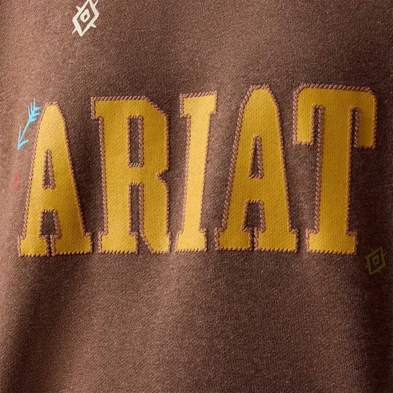Ariat Essential Womens Crew Neck Sweatshirt - Chicory Coffee Heather-3