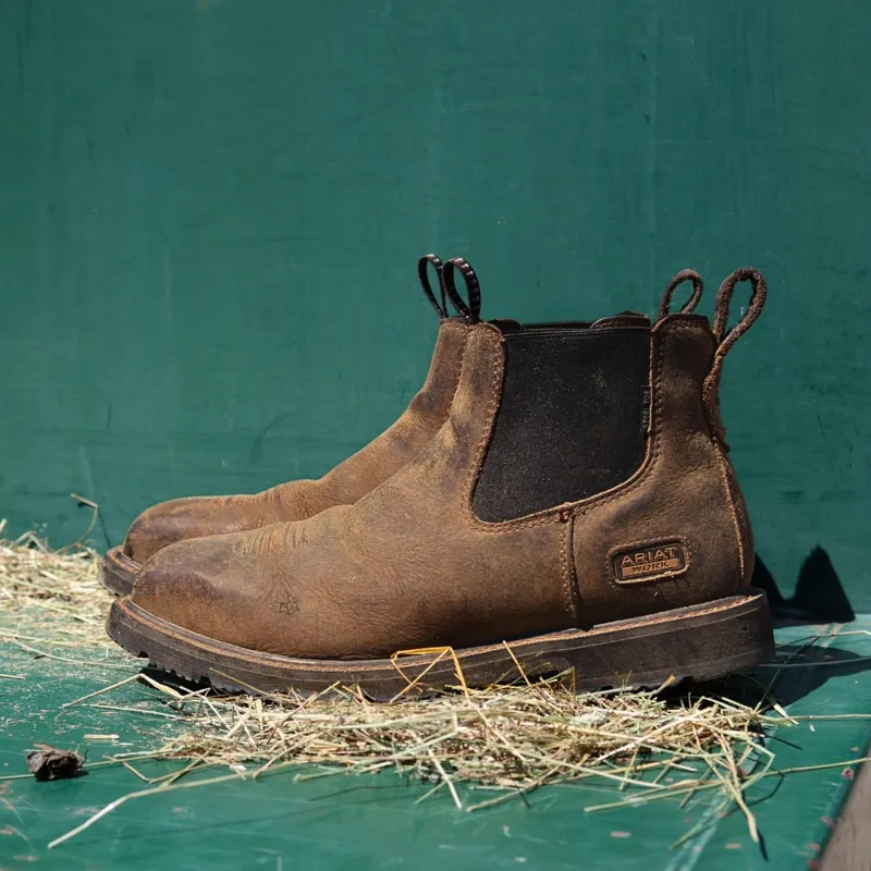 Ariat Groundrancher Steel Toe Mens Work Boots - Dark Brown-12
