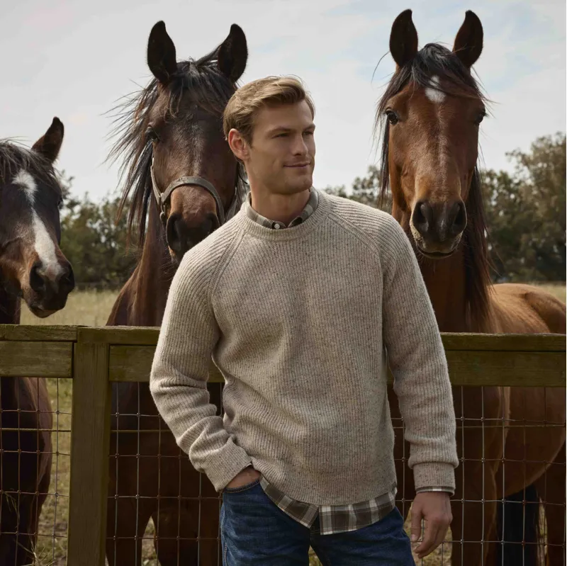 Ariat Country Heddon Mens Sweater - Oatmeal-3