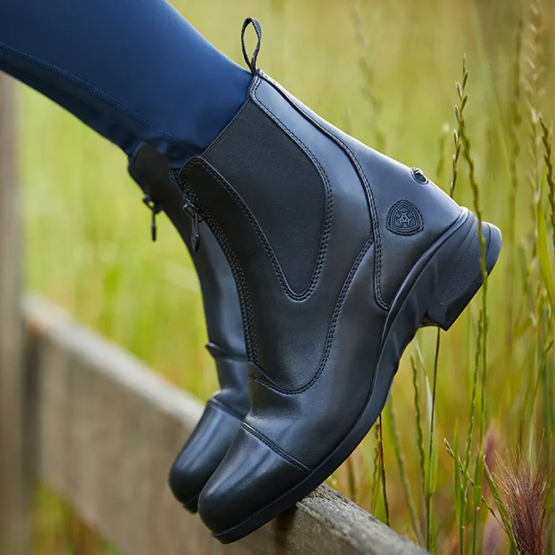 Ariat Heritage Zip Ladies Paddock Boots - Black-4