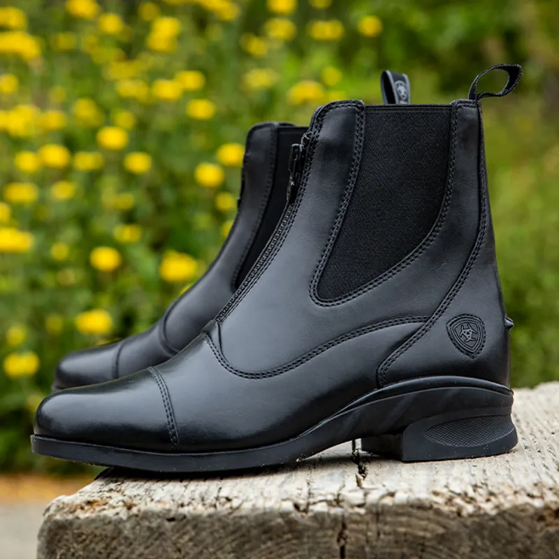 Ariat Heritage Zip Ladies Paddock Boots - Black-5