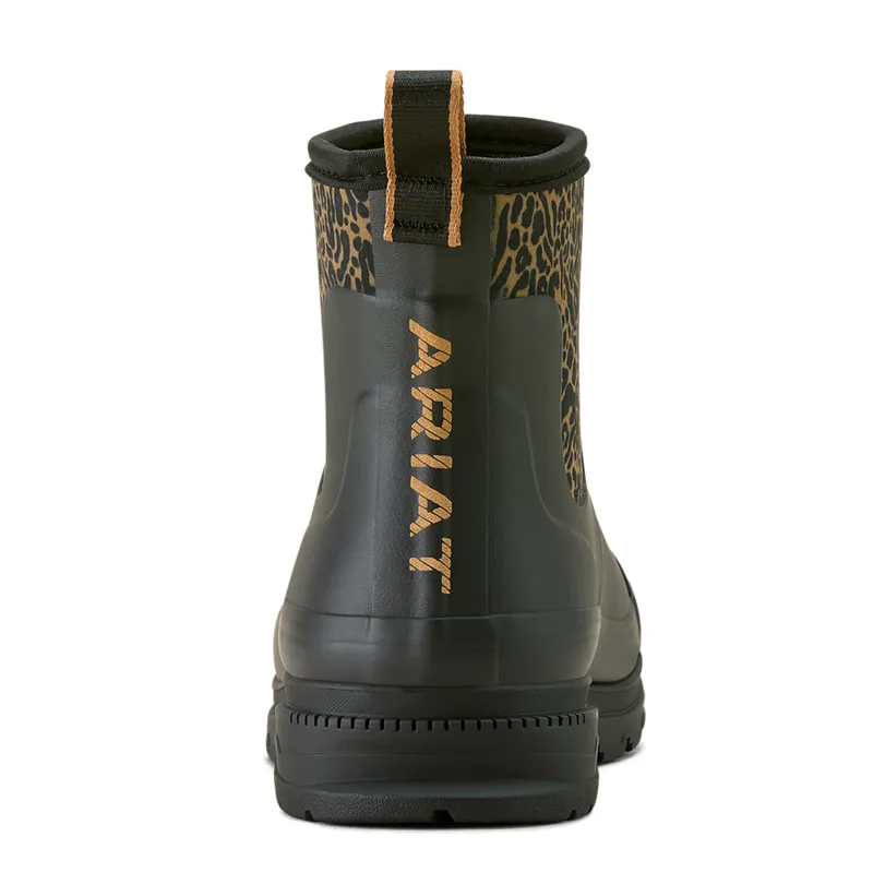 Ariat Kelmarsh Shortie Womens Short Wellies - Black/Ocelot Print-1