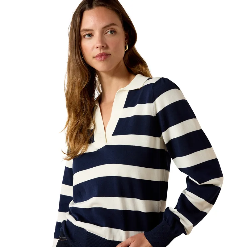 Ariat Country Langsett Womens Sweater - Navy Stripe-2