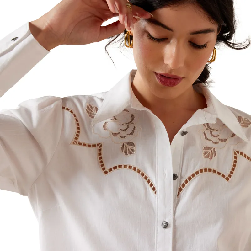 Ariat Lattice Womens Shirt - White-1